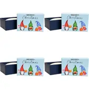 4PK LVD Merry Christmas Gnome Scented Bath Soap Bar w/ Box Body Fragrance 9x6cm