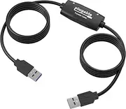 Plugable USB Transfer Cable, Unlimited Use, Transfer Data Between 2 Windows PC's, Compatible with Windows 11, 10, 7, XP, Bravura Easy Computer Sync Software Included