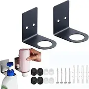 2 Pcs Soap Bottle Dispenser Holder,Wall Mounted Pump Hand Stand Hanging Jar Hanger Rack Shampoo Standing Shelf Storage Holder Lotion Container for Kitchen Bathroom