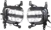 Car DRL Daytime Running Light Day Light Headlights Front Bumper Fog Lamp Assembly for Kia for Sportage KX5 2019 2020 Car Accessories(Asia Model)