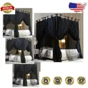 Soft Polyester Double-Layer Bed Canopy with Tab Top for Quaint Bedrooms