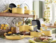 13 Piece Granite Aluminum Cookware Set Non- Stick In Yellow