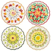 TRIVETS for Hot Dishes Pots Pans Ceramic Stone Mixed Colors Set of 4 WILLFEE