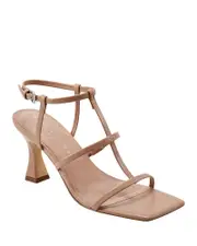 Marc Fisher Ltd. Women's Dennie Square Toe Strappy Mid Heel Sandals