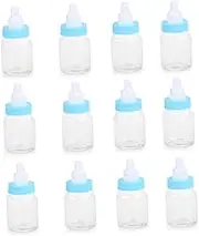 12pcs Mini Candy Bottle Favors for Shower Blue Decor Style Height Box for Sweet Treats and Party Decorations