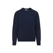 [Carhartt Wip] Carhartt Wip-Speckled Jupiter Blue Lambswool Anglistic Sweater-Uomo XL STAND