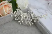 Silver Boho Bridal Wire Hair Vine Wedding Hair Comb Headpiece Wire Hair Comb