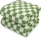 Bath Towels Set of 2 - Luxury Shower Towels 55” X 27.5”, Cotton Beach Towel Gree