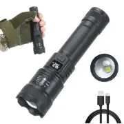 Powerful LED Flashlight USB Rechargeable Torch Super Bright Hand Light Emergency