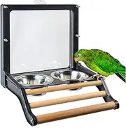 Royal Rooster Stainless Steel Bird Bowls for Cage | Bird Water Dispenser for Cage | 2 Pack Metal Bird Bowls for Parakeet Cockatiel Canary Parrot Budgie Finch Aviary | Bird Water & Seed Dish Feeder