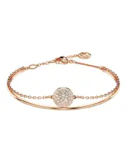 [Swarovski] Sublima Bangle Rose Gold-Tone Plated in White