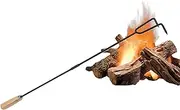 Fireplace Poker - Long Fire Poker Stick | Fire Pit Poker for Outdoor Camping, 33 Inch Fireplace Poker Tools, Fire Poker with Wood Handle