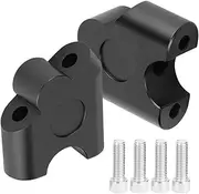 Handlebar Riser, Motorcycle Handlebar Risers, 22mm 7/8inch Universal Motorcycle Handle Bar Riser Handlebar Clamp Back Move Mount Adapter(Black)