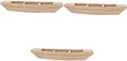 STOBAZA Pcs Mini Garden Decor Accessory Wooden Boat Statue Outdoor Imitation Boat Home Decor Ornament Lightweight