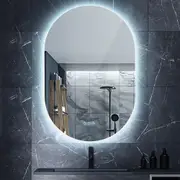 Simplus Modern Wall Bathroom Mirror LED lights Vanity Mirror Touch Dimmable Mirrors Oval/Rectangular
