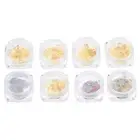 8 Boxes Metal Nail Studs Diy Christmas Crafts Sequins Sequins Nail Stickers