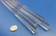 Acrylic Square Extruded Rods Bar, Clear .500" (1/2") x 6 FT Lengths, 4 Units