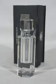 OLEG CASSINI SIGNED MICHELLE LEAD CRYSTAL 5" TALL PERFUME BOTTLE NEW IN BOX