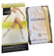 Sigvaris Well Being Compression Socks Knee CT WHITE Size B 15-20 146CB00