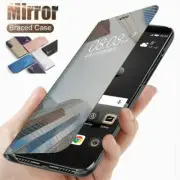 For Samsung Galaxy S23 S22 S21 Ultra A52s A54 5G Mirror Leather Flip Case Cover