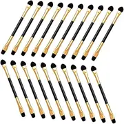 HONITANO 20pcs Double Ended Eyeshadow Brush Applying Blending Pink Application Brush Makeup Make up Makeup Brush Brushes Eye Shadow Brush Women Makeup Eye Brush Eye Makeup Tool Golden or