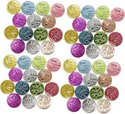 Totority 100pcs Carnival Coin Toys Plastic Treasure Coins Carnival Party Game Coins for Boys and Girls Collectors