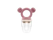 Silicone Baby Fresh Food Feeder/ Fruit Feeder - Dusty Rose & Sand