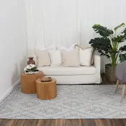 Brand Ventures Diego Geometric Grey Wool Rug DIEG04