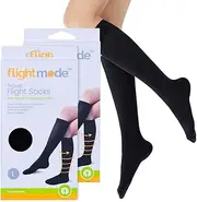 [Flightmode] Compression Socks for Women and Men, Knee High Graduated Compression Stockings for Running,Pregnancy,Nurses,Running,Athletic,Travel (AU, Alpha, One Size, Regular, Tall, Large Size, 2 Pair)