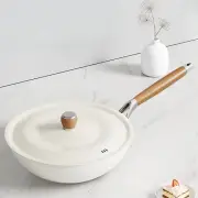 Nonstick Wok Pan 28cm with Lid Pan Nonstick Wok with Lid for All Cooktops