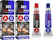 Super Welding A Plus B Adhesive, Strong Foundry Glues, Metal Repair Glue, Weld Metal Repair Glue, for Metals, Plastics, Stainless Steel, Ceramics (2pcs)