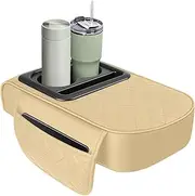Car Armrest Box Pad | Center Console Cover Cushion - Arm Rest Cover for Car with Drink Cup Holder, Armrest Box Pillow for SUV, Truck