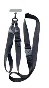 Black Utility Crossbody Phone Strap