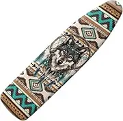 Buybai Dream Catcher Ironing Board Cover with Elastic Edge Wolf Iron Pad Covers Aztec Print Standard Boards with Hook and Loop Fastener Strap Home Decoration