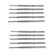 10 Pc 5/16" Stainless Steel T316 Threaded Rod Swage Stud 1/4'' Cable Railing
