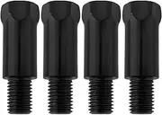 YINETTECH 4PCS Motorcycle Mirror Adapter M10 to M10 Clockwise Converts Thread Adapter 42.9x13.7mm Motorcycle Height Adjustment Screw Black