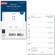 2026 Filofax Pocket Size Refill 26-68226, Week on One Page, 81mm x 120mm