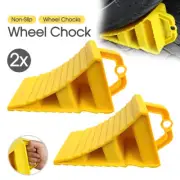 2X Multipurpose Wheel Chock Wedges Car Stopper Wheel Alignment Block