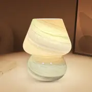 Clora Mushroom Lamp Glass Table Lamp Bedside Lamps 3 Color Temperature Night Light Home Decor - Forest