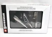 Swissmar 4 Piece Stainless Steel Cheese Knife & Board Set
