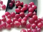 8-12mm Micro Faceted Ruby Tear Drop beads For Jewelry (5Pcs To 10Pcs)