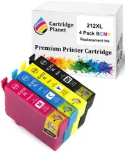 4 Pack (1BK,1C,1M,1Y) Compatible Ink for Epson 212XL for Epson Expression Home XP-2100 XP-3100 XP-3105 XP-4100 Workforce WF-2810 WF-2830 WF-2850