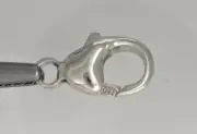 11.5mm MEDIUM 18k White Gold Fancy Designer Lobster Chain Trigger Clasp RHODIUM