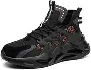 [JiuQing] Steel Toe Boots for Men Lightweight Work Shoes Safety Industrial Sneaker Comfortable Soft Bottom Work Utility Footwear