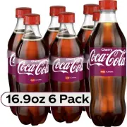 Cherry Coke Coca Cola Soda Pop Pack of 6 16.9oz Bottle Soft Drinks Soda