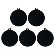 5 Pack Electric Induction Hob Protector Mat Anti-Slip Mat Silicone Pad Scratch Protector Cover Heat Insulated Mat, Black