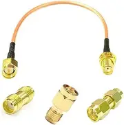 ROBAUN SMA Male to Female Nut RG316 3ft Cable 1m + 3pcs Coax Adapter Kit for GSM Antenna