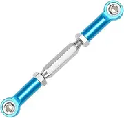 Abaodam Rc Pull Rods 6-Pack 71mm Length Turnbuckle Rods for Rc Steering Linkage Sturdy Aluminum Alloy Blue