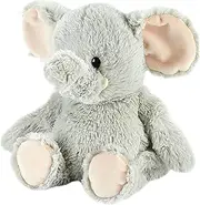 Warmies Plush Elephant (Grey) Microwavable Weighted Teddy with French Lavender Scent, Hot or Cold Wheat Bag for Cool Relaxation and Warm Relief
