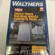 SINGLE TRACK RAILROAD BRIDGE PIERS 2 PACK HO SCALE CORNERSTONE SEALED PKG NEW